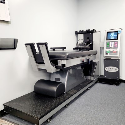 Picture of a DRX9500 machine for cervical spinal decompression therapy in Melville, NY