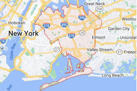 A Map of Long Island for people looking for spinal decompression herniated disc treatment in Queens, NY